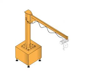 Rotierender Ballastkran mit Säule/Ballast